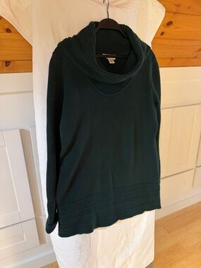 Calvin Klein Dark Green Cowl Neck Sweater